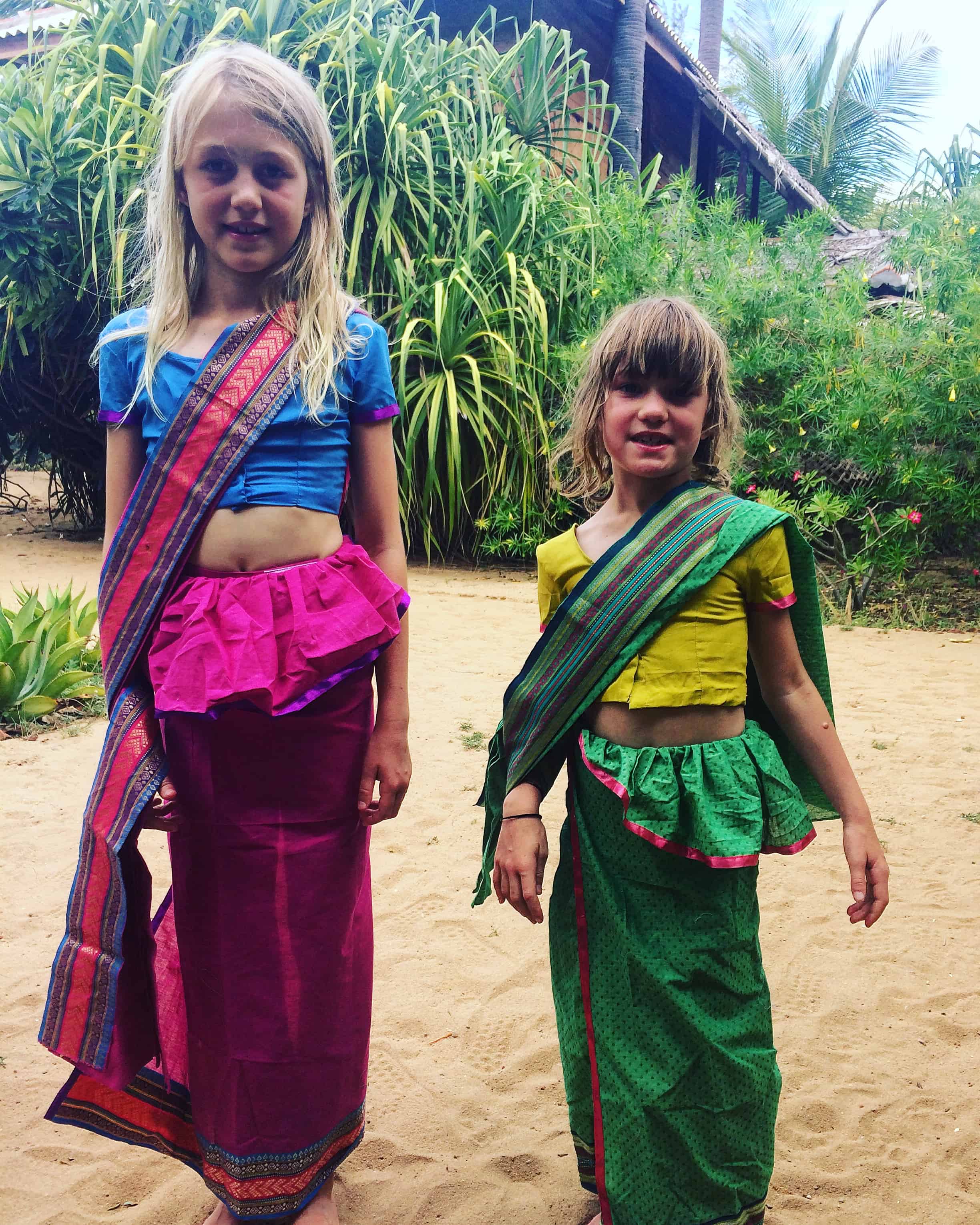 Things to do in Kandy Sri Lanka with kids - buy a Sri Lanka saree