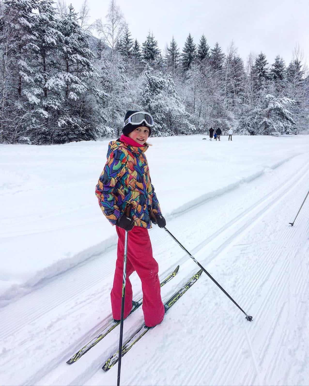 cross country skiing with kids