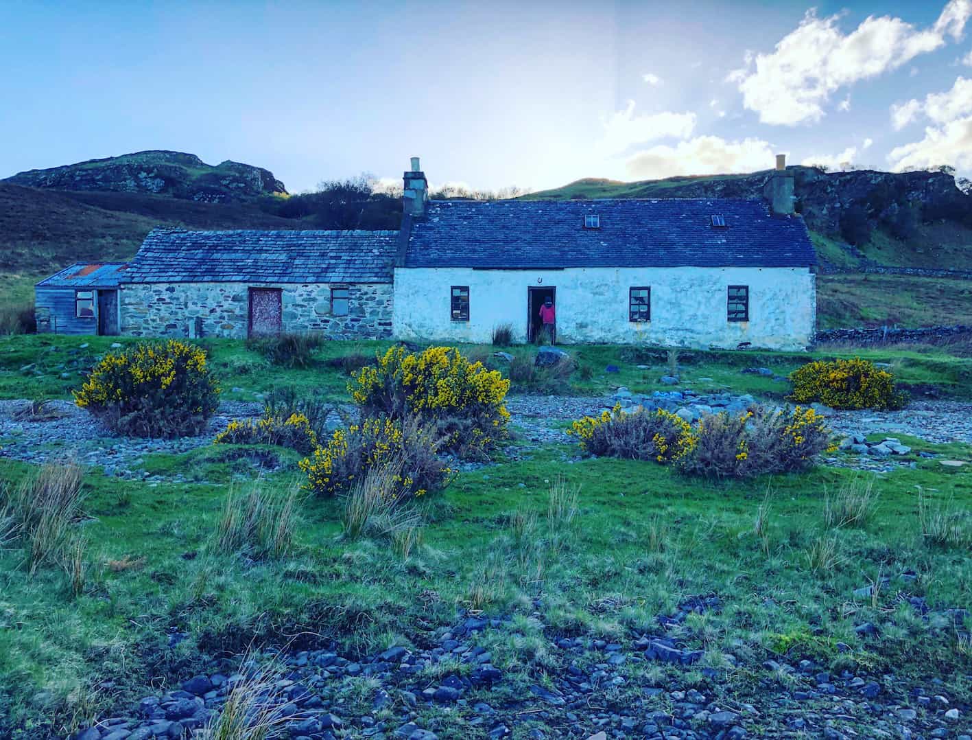 highland bothy in the wilderness