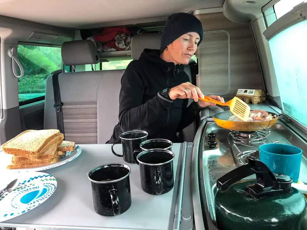 VW California cooking space
