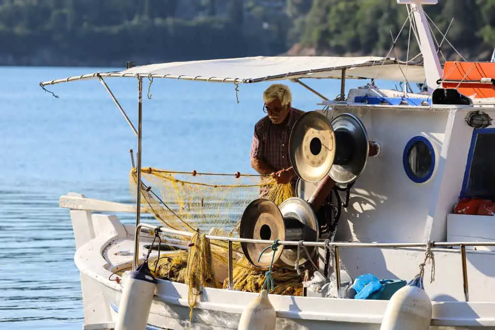 fisherman in greek islands